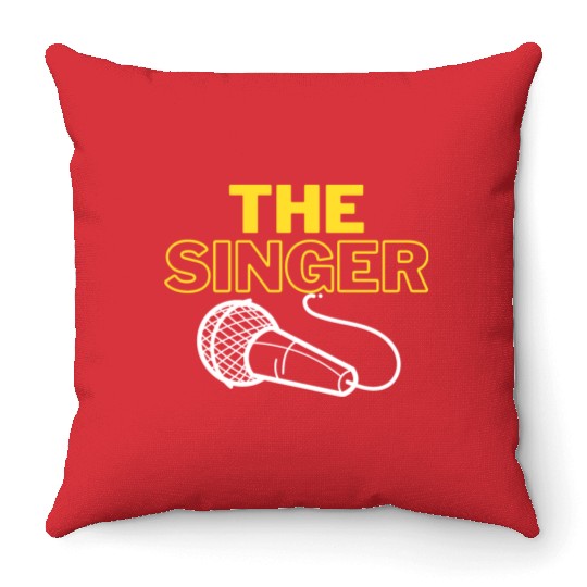 The Singer Simple Band Microphone Throw Pillows