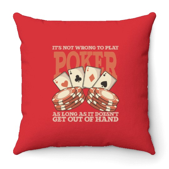 Poker Casino Poker Player Gambling Roulette Throw Pillows