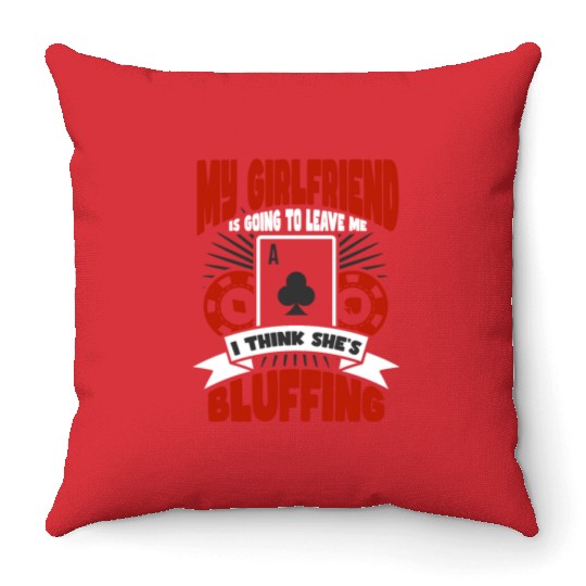 Poker Casino Poker Player Gambling Roulette Gift Throw Pillows