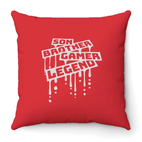 son brother gamer legend Throw Pillows