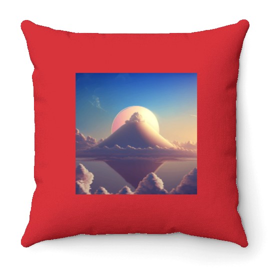 Mashup Cotton Candy Planet & The Lonely Mountain Throw Pillows