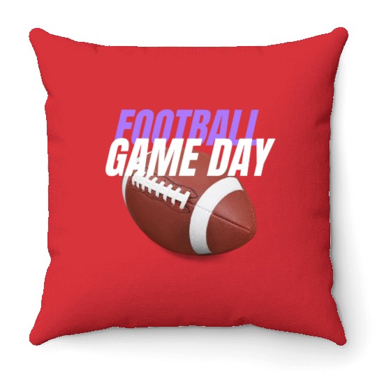 Football Game Day , Sunday Funday Football Season Throw Pillows