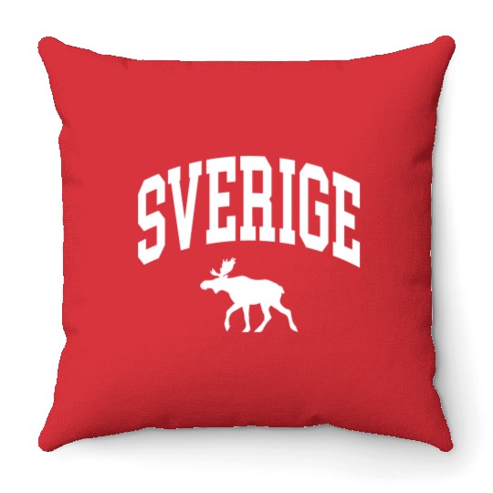 Sweden Moose Throw Pillows