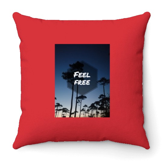 freedom in nature Throw Pillows