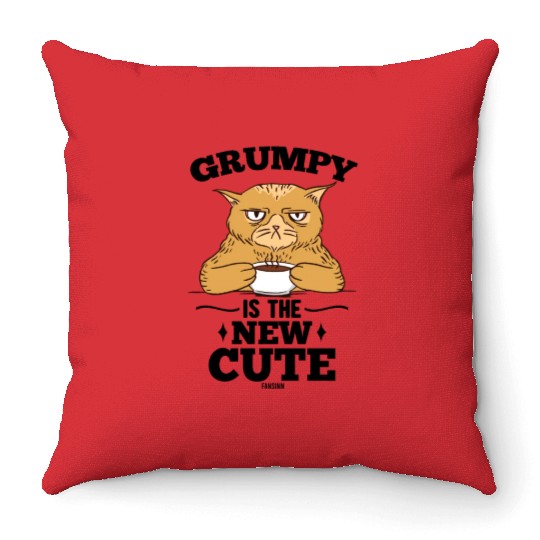 cute cat pet cat lovers Throw Pillows