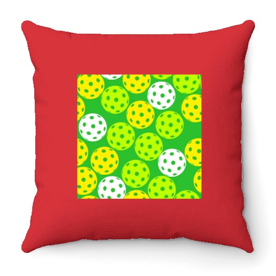 pickleball dad pickleball ladies Throw Pillows