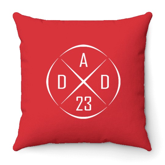 DAD 23 Cross Circle Design Throw Pillows