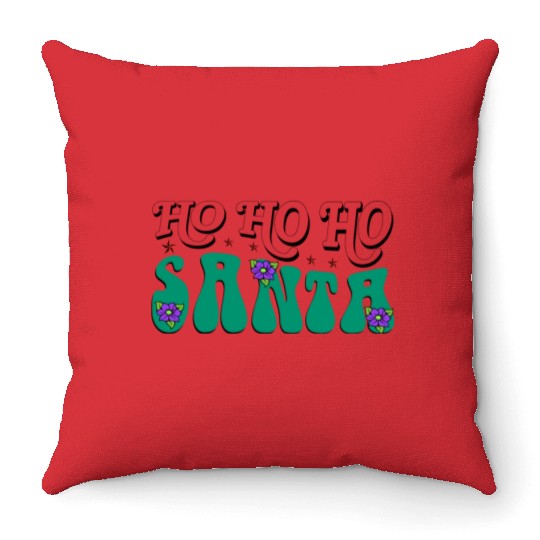 Ho Ho Ho Santa Throw Pillows