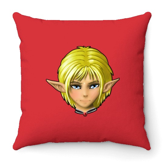 Portrait of an Elf Throw Pillows