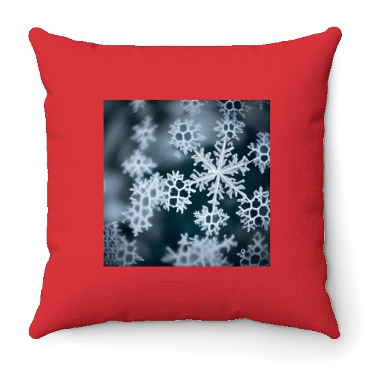 Beautiful snowflake Throw Pillows