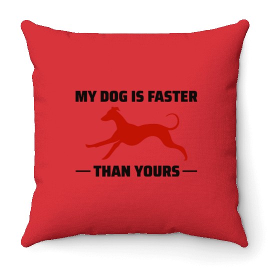 Greyhound Racing Dog Pet Race Animal Racer Throw Pillows
