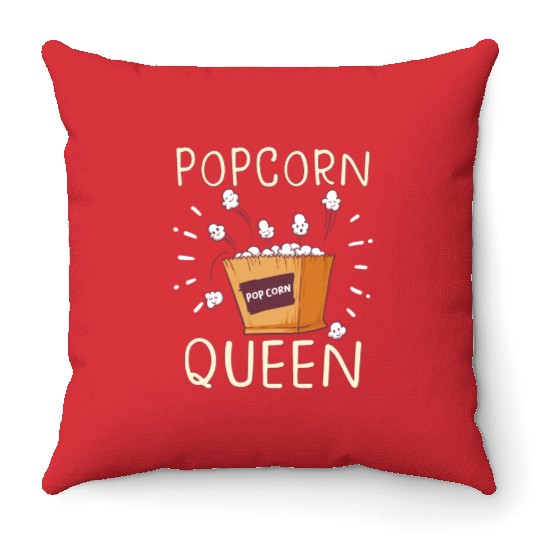 Movie Watching Cinema Popcorn Binge Watching Throw Pillows