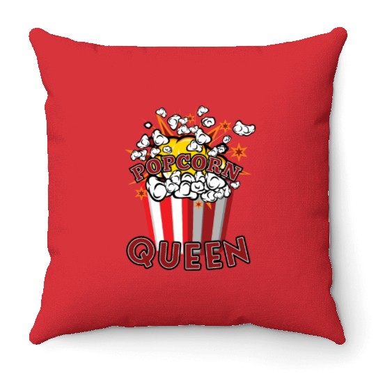 Movie Watching Cinema Popcorn Binge Watching Throw Pillows