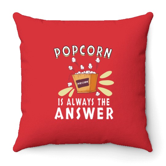 Movie Watching Cinema Popcorn Binge Watching Throw Pillows