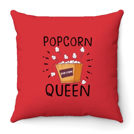 Movie Watching Cinema Popcorn Binge Watching Throw Pillows