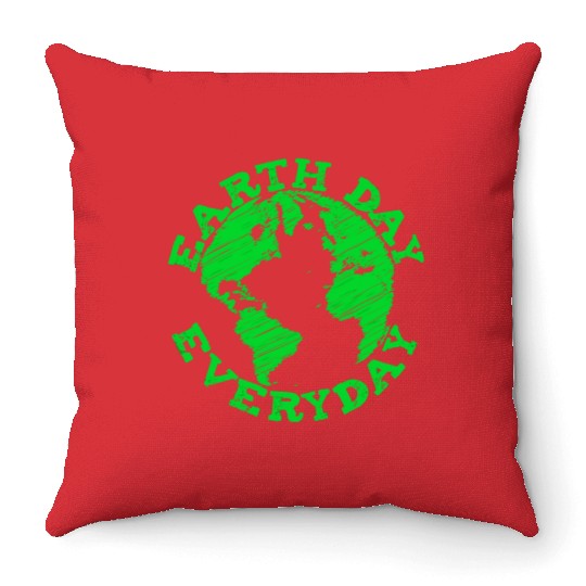 Earth Day Everyday Artitistic Design Save The Plan Throw Pillows