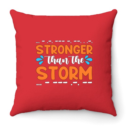 Ham Radio Stronger Than The Storm Radio Operator Throw Pillows