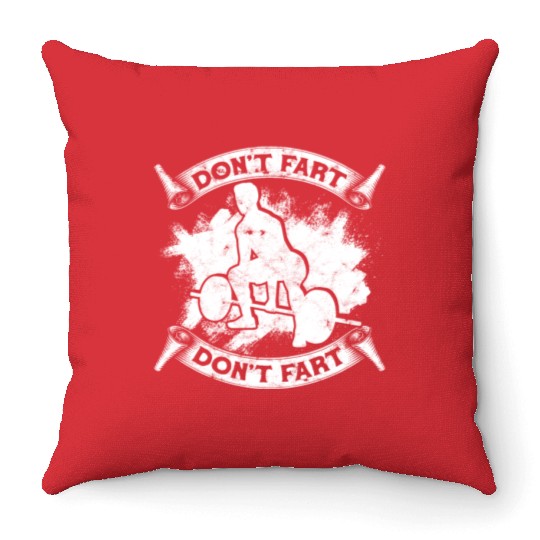 Deadlift Gym Workout Deadlifting Fitlochlochness Throw Pillows