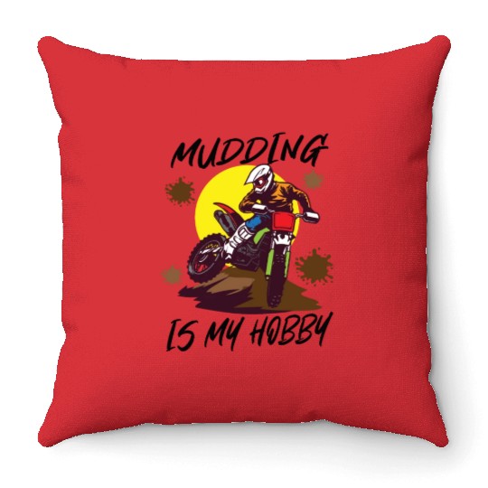 Dirt Bike Dirt Bike Riding Motocross Dirt Biking Throw Pillows