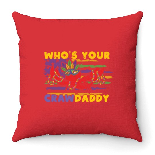 Crawfish Daddy Festival Parade Mardi Gras 2023 Throw Pillows