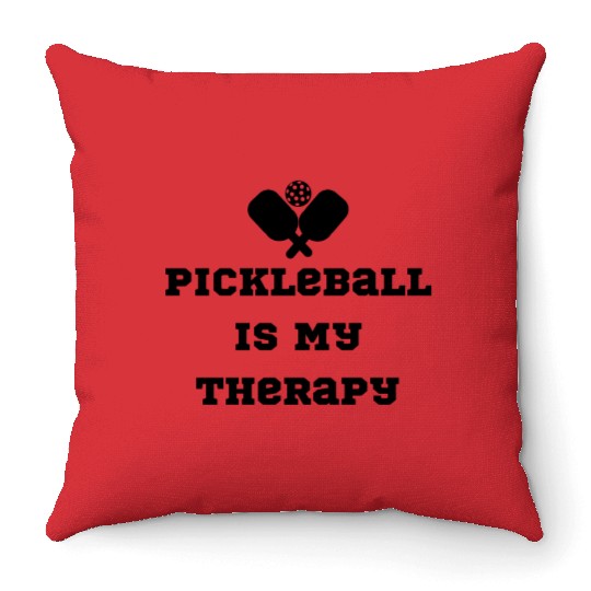 Pickleball Is My Therapy Throw Pillows