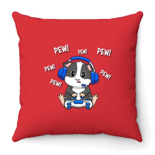 Black and White Guinea Pig Throw Pillows