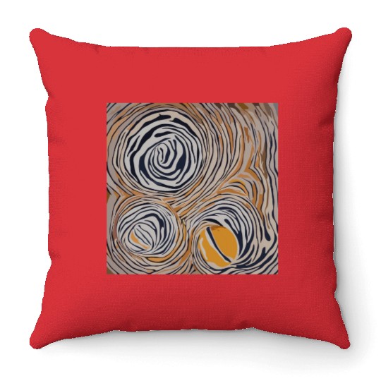 tiger skin Throw Pillows