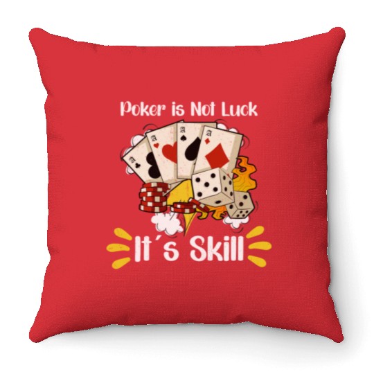 Poker Casino Poker Player Gambling Roulette Gift Throw Pillows