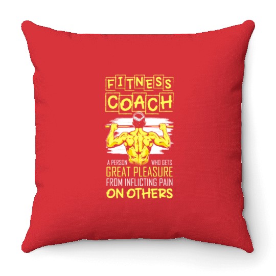 Fitness Muscle Building Endurance Athlete Throw Pillows