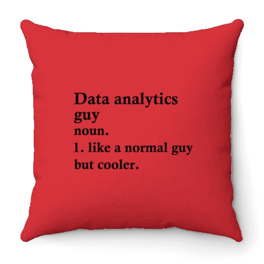 Data Analytics Guy Funny Analyst Definition Throw Pillows