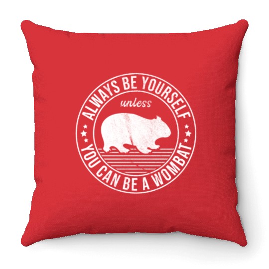 Funny Wombat Quote For A Australian Lover Throw Pillows