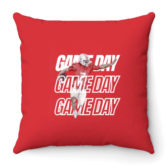 Game Day Football Life , Football Mom Sports Throw Pillows