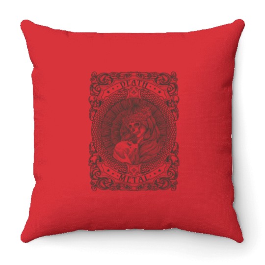 Goth Satan Rock Festivals Black Heavy Death Metal Throw Pillows