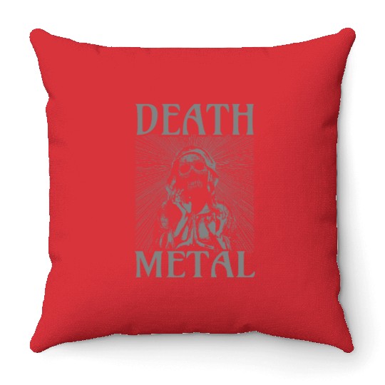 Goth Satan Rock Festivals Black Heavy Death Metal Throw Pillows