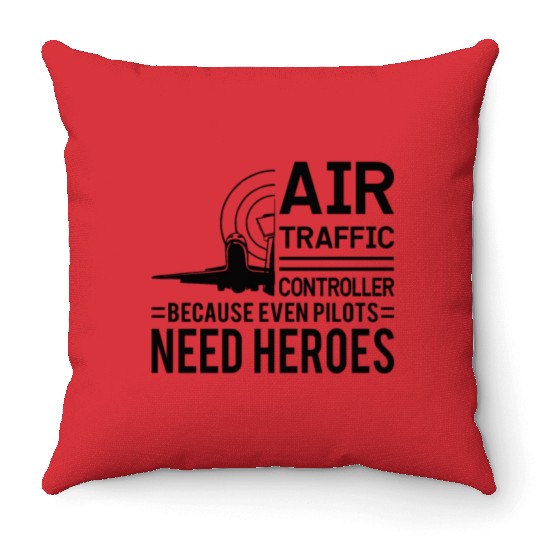 Air Traffic Controller Aircraft Flight Service Throw Pillows
