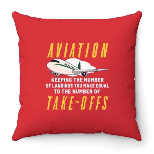 Pilot Aviation Airplane Airline Future Pilots Throw Pillows