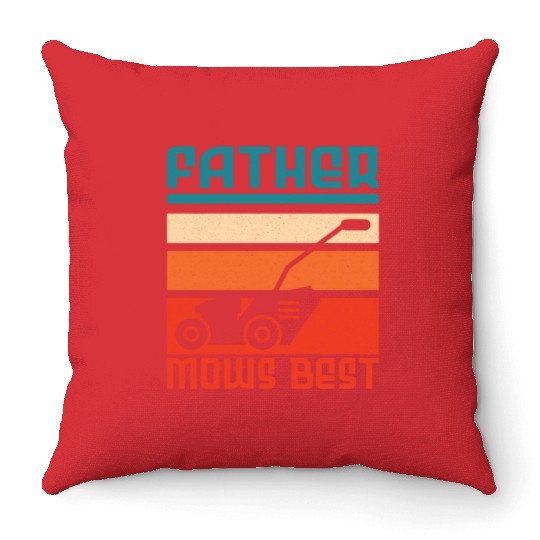 Gardening Plants Gardener lawn mowing Leaf Blower Throw Pillows