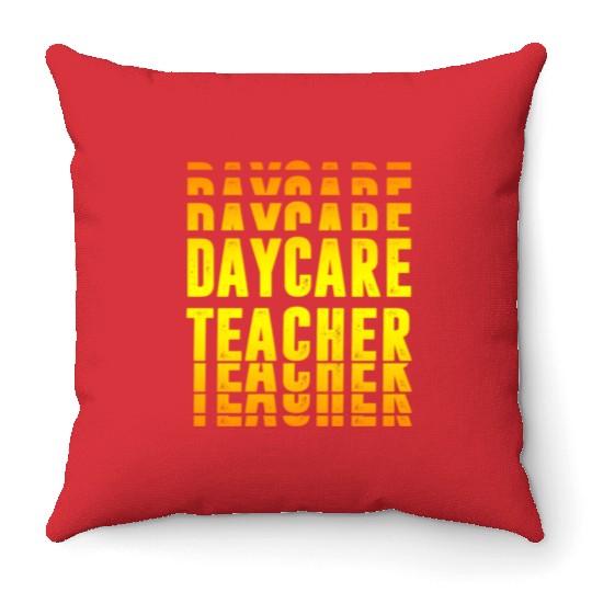 Daycare Teacher Design Throw Pillows