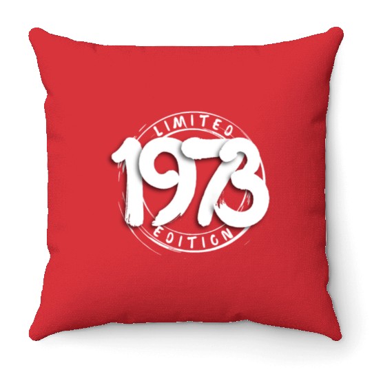 50 Years Vintage 1973 Retro 50th Birthday Throw Pillows