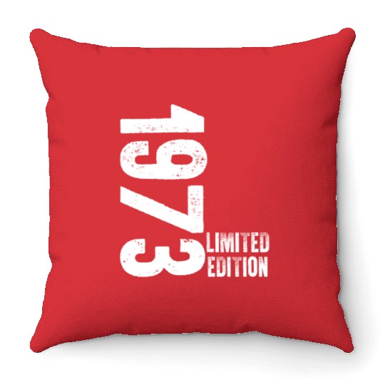 50 Years Vintage 1973 Retro 50th Birthday Throw Pillows