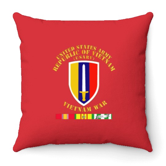 Army US Army Vietnam USARV Vietnam War w SVC Throw Pillows