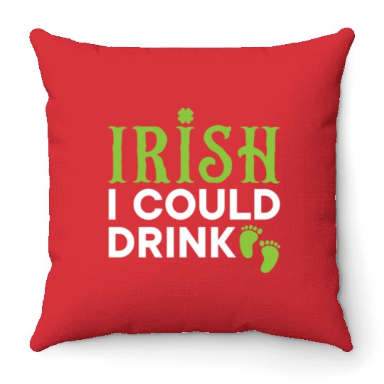 Irish Pride Baby Announcement St. Patrick's Day Throw Pillows