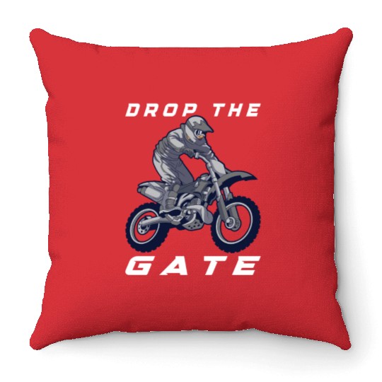 Dirt Bike Dirt Bike Riding Motocross Dirt Biking Throw Pillows