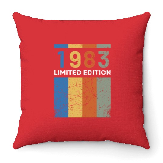 40 Years Vintage 1983 Retro 40th Birthday Throw Pillows