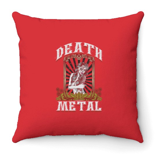 Goth Rock Satan Festivals Death Metal Throw Pillows