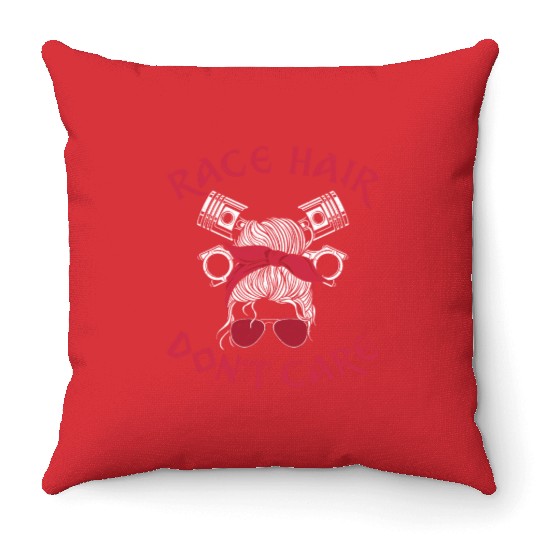 Drag Racing Race Car Girl Race Throw Pillows