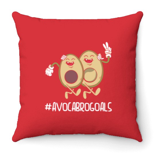 Sibling Big Brother Avocado Goals Hilarious Puns Throw Pillows