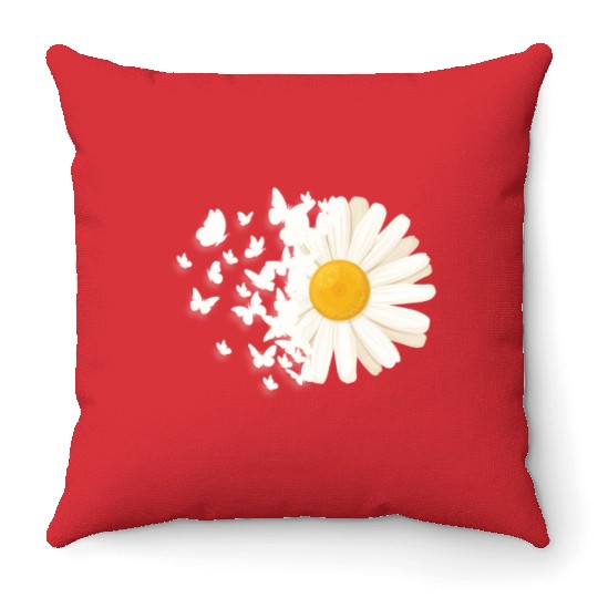 Marguerites Daisy Summer Daisies Flower Garden Throw Pillows
