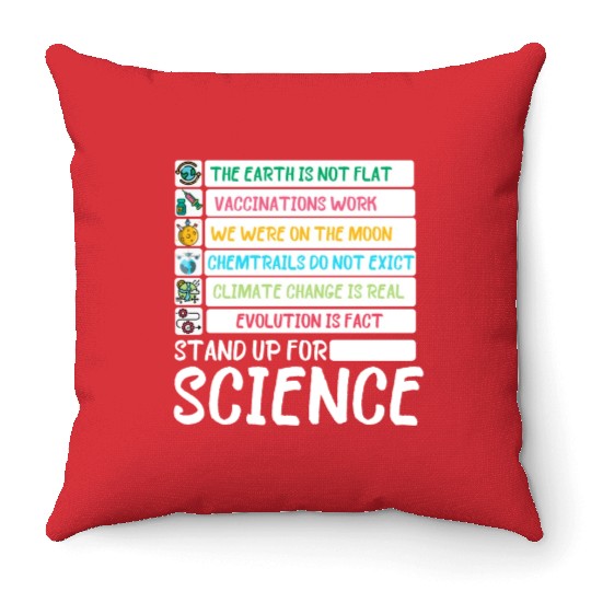 Earth Day Stand Up For Science Science Fiction Day Throw Pillows