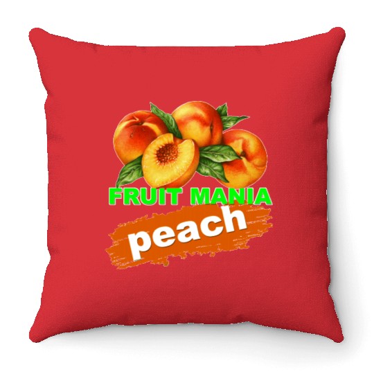 FRUIT MANIA PEACH Throw Pillows